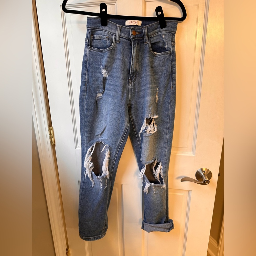 Distressed Blue Jeans for Women